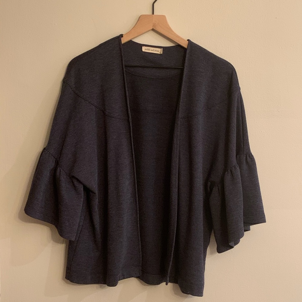 Pebble and Stone Heather Blue Cardigan
